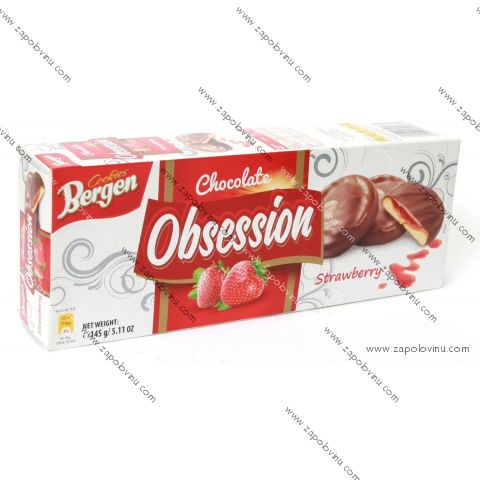 Bergen OBSESSION Cookies Jahoda 128g