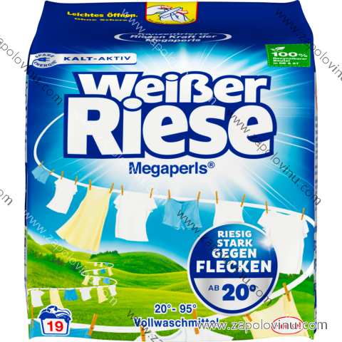 Weisser Riese Megaperls Univerzální prací prášek 1,14 kg, 19 PD