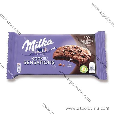 Milka Choco Sensations Cookies kakaové s čokoládovou náplní 156 g