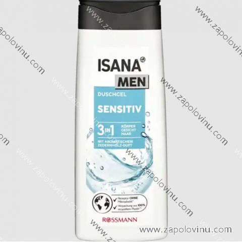 ISANA MEN Sprchový gel 3v1 pro citlivou pokožku 300 ml