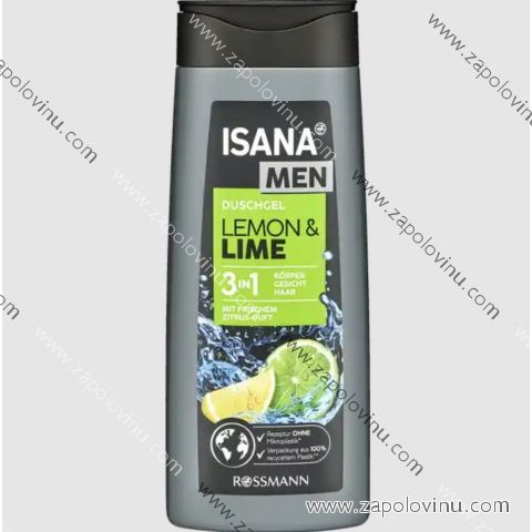 ISANA MEN Sprchový gel  3v1 Citron + Limetka 300 ml