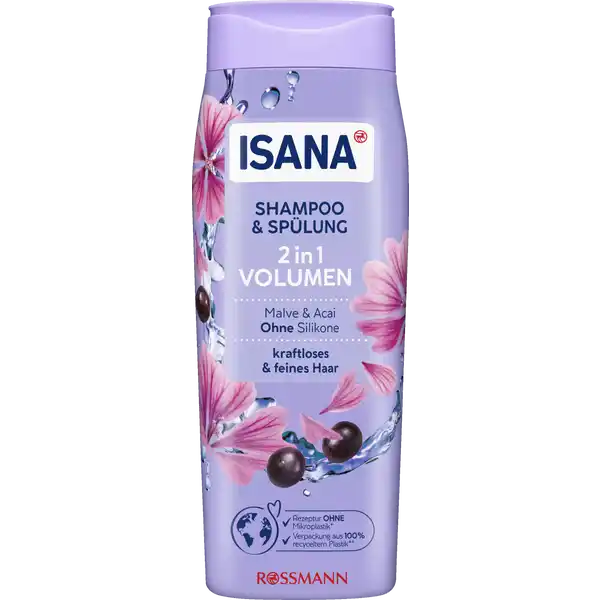 ISANA Šampon a kondicionér 2v1 pro objem 300 ml