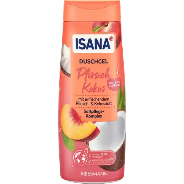 ISANA sprchový gel broskev a kokos 300 ml