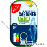 G+G Sardinky ve slunečnicovém oleji s citronem 125g