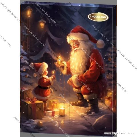 Chocoland  Adventní kalendář Santa Claus a malý Santa 50 g