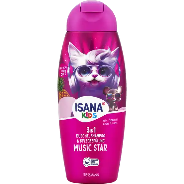 Isana dětský sprchový gel Music Star 3v1 300 ml