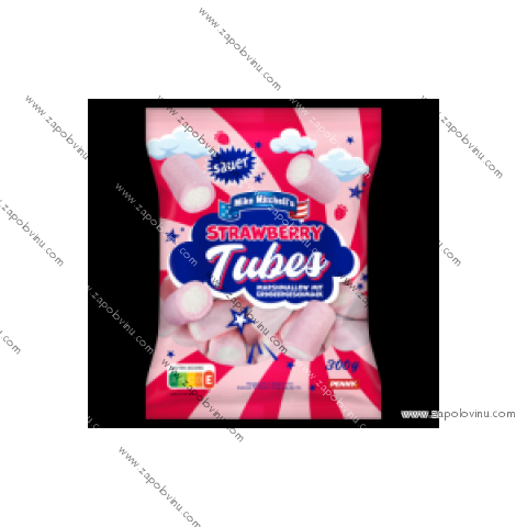 MIKE MITCHELLS Strawberry Tubes marshmallow s kyselím práškem 300g