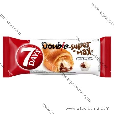 7 Days Double Super Max Croissant s náplněmi kakaovou + s vanilkovou 110g