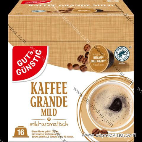 G+G kávové kapsle pro Nescafé Dolce Gusto Coffee Grande Mild 16 ks