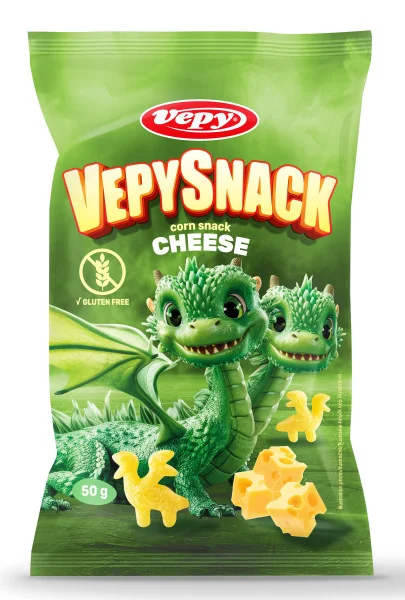 VEPYSNACK Kukuřičný snack s příchutí sýra bez lepku 50g