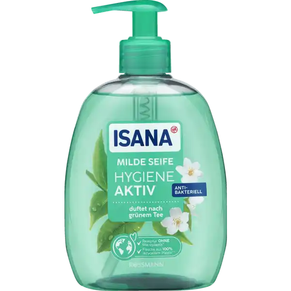 ISANA Jemné antibakteriální mýdlo Zelený čaj 500 ml