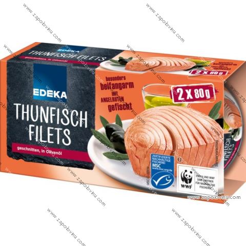 EDEKA Filety tuňáka v olivovém oleji 160 g