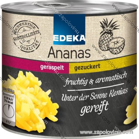 EDEKA ananas strouhaný 432 g