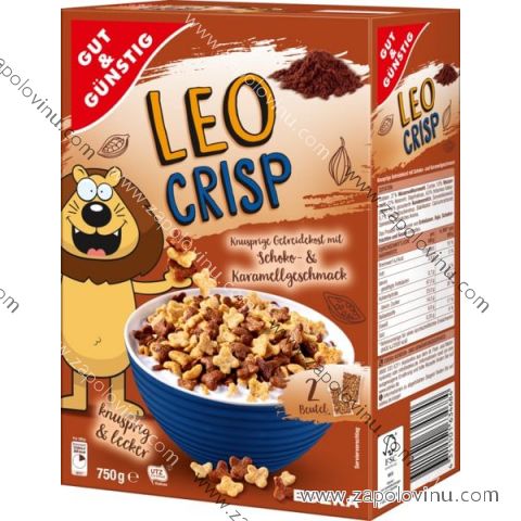 G+G Leo crisp čokoládové cereálie s karamelem 750g