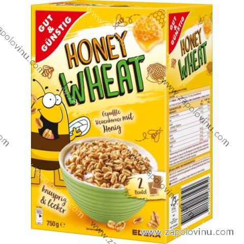 G+G Honey Wheat pšeničné lupínky s medem 750g