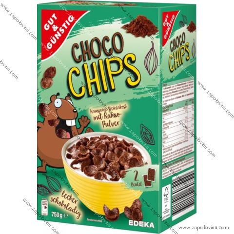 G+G Choco Chips čokoládové lupínky 750g