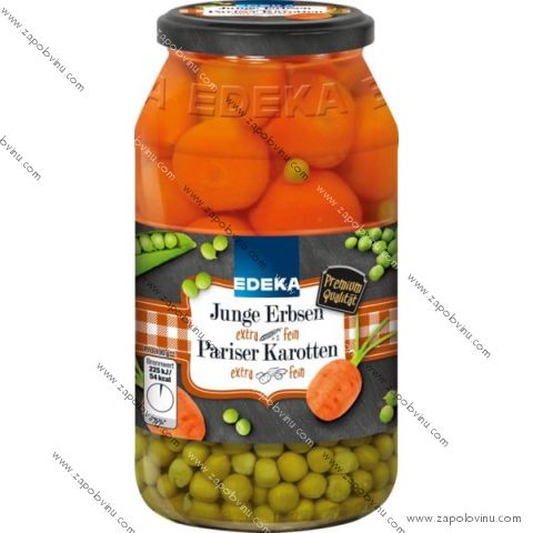 Edeka Jemný hrášek s pařížskou karotkou 720 ml