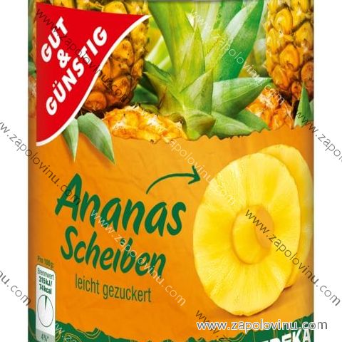 G+G Ananas celé plátky 565g