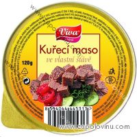 Viva kuřecí ve vlastní šťávě 120g