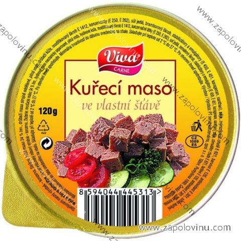 Viva kuřecí ve vlastní šťávě 120g