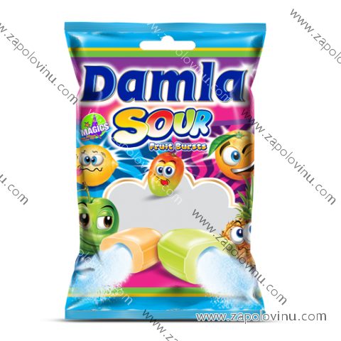 Damla Sour Fruit Bursts žvýkací bonbony s ovocnou příchutí 1kg