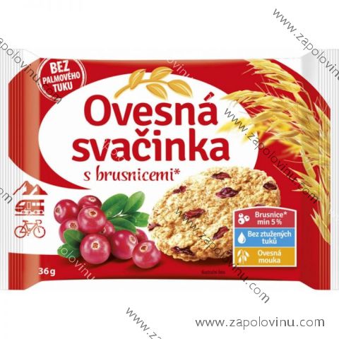 Ovesná svačinka s brusinkami 36g