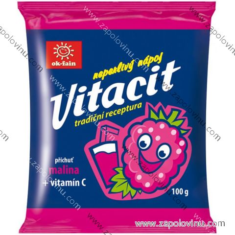 Vitacit neperlivý nápoj v prášku malina+vitamín C 100g