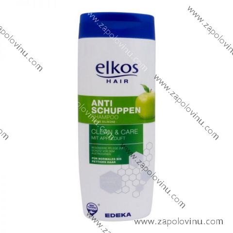 Elkos Clean + Care Shampoo na vlasy proti lupům s vůní jablka 300 ml