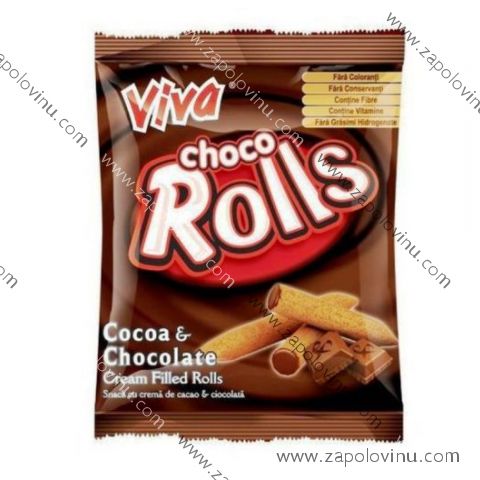 VIVA ROLLS trubičky s čokoládovou náplní 100g