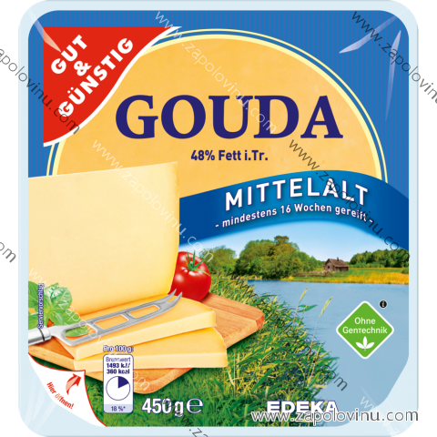 G+G Gouda uleželá v jednom kuse 48% tuku i. Tr. 450 g