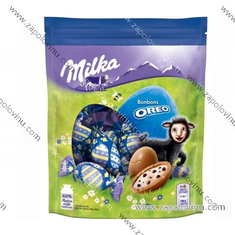 Milka jemné velikonoční kuličky Oreo s mléčným krémem a kousky kakaových sušenek 90g