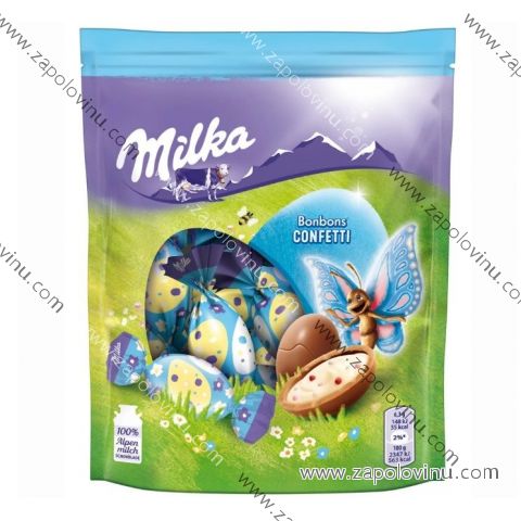 Milka Konfety s mléčným krémem a perličkami dražé 86g