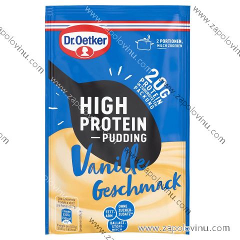 Dr. Oetker Pudinkový prášek s vysokým obsahem proteinu s vanilkovou příchutí 55g