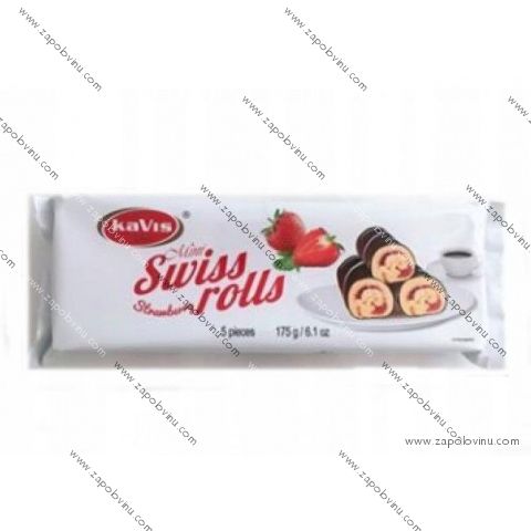 Kavis Swiss rolls jahoda 175g