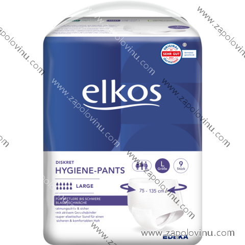 Elkos discret hygienické kalhotky Large 9 kusů