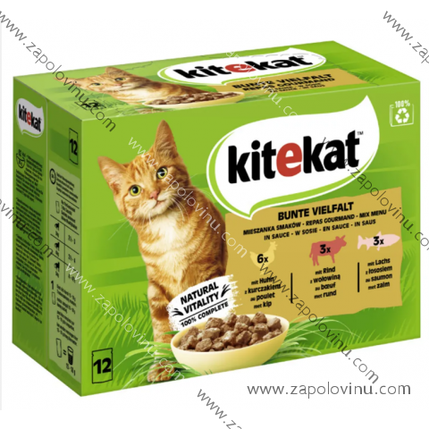 Kitekat Bunte Vielfalt kuře hovězí losos 12 x 85 g