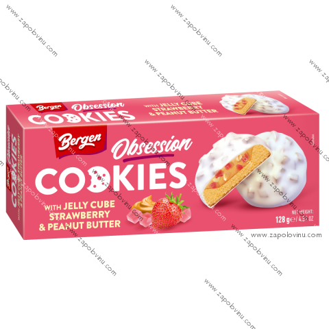 Bergen OBSESSION Cookies Jahoda A burákové máslo 128g