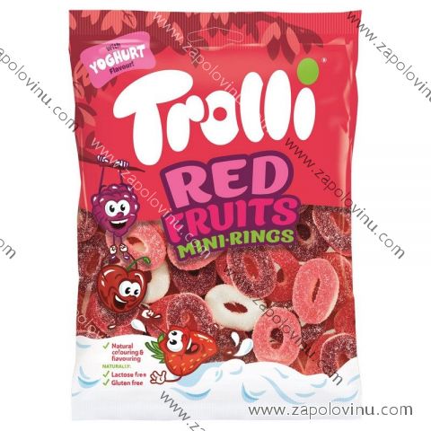 TROLLI kroužky s příchutí červeného ovoce 200g