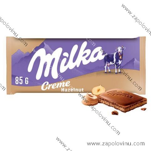 Milka čokoláda Hazelnut créme mléčná 85g